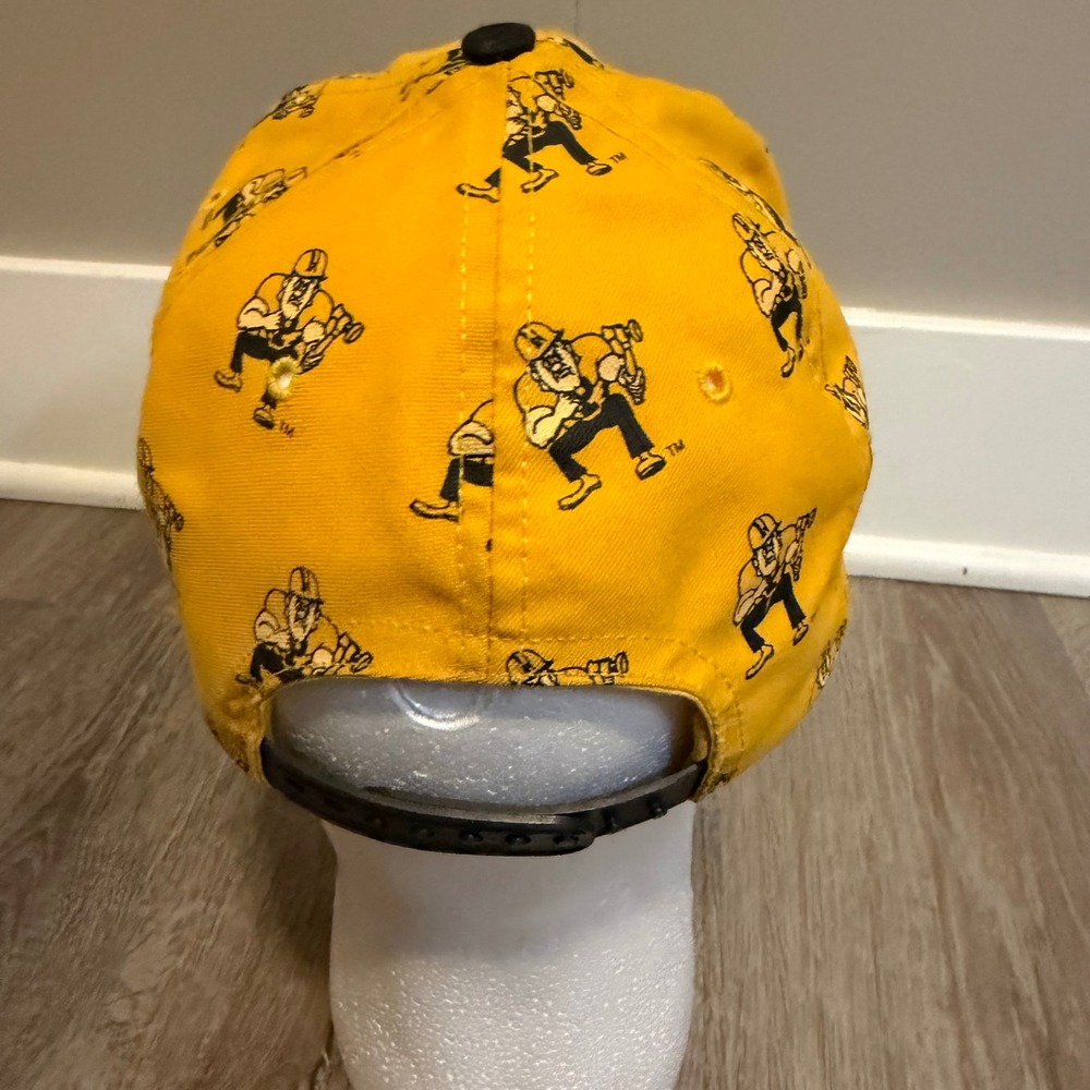 Vintage RARE Purdue Boilermakers Embroidered Yellow Snapback Baseball Cap USA - Picture 5 of 6
